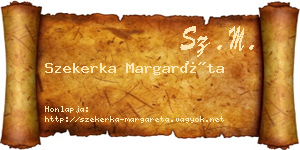 Szekerka Margaréta névjegykártya